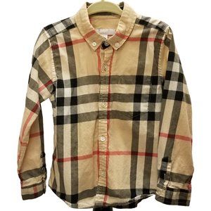 Burberry Long-Sleeve Check Shirt - Size 4